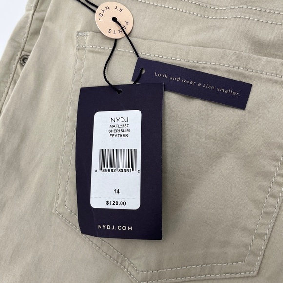 NYDJ Sheri Slim in Feather- Size 14 NWT - Picture 5 of 13